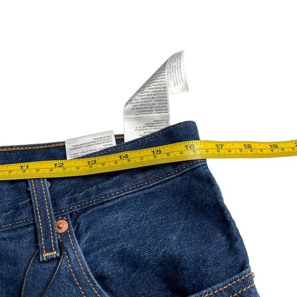 NWT Levis Ribcage Straight Ankle Button Fly Medium Wash Jeans Size 32W 27L - Picture 9 of 13